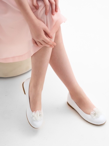 Туфли Paola для девочки, белые фото 3