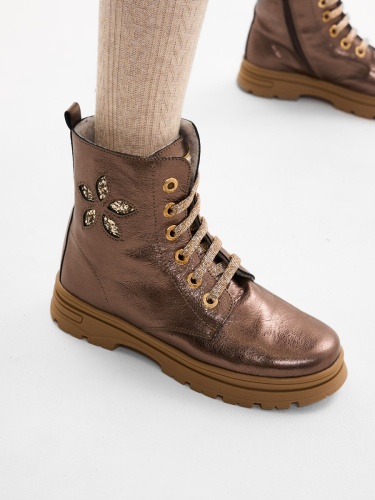 Ботинки PABLOSKY для девочки, бронзовые фото 3