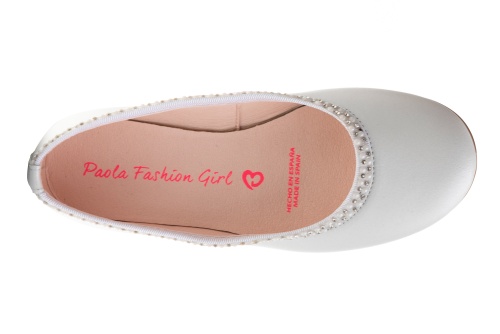 Туфли Paola для девочки, белые фото 4