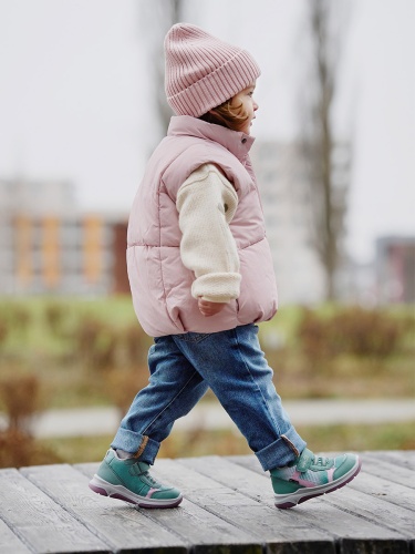 Ботинки Superfit для девочки, зелёные фото 3