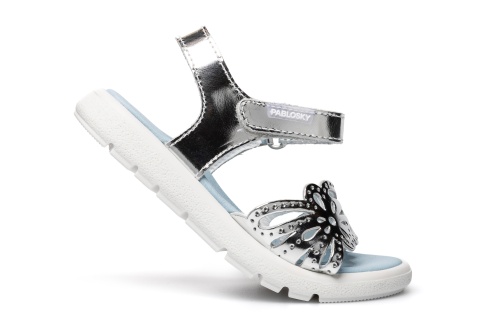 Босоножки Pablosky для девочки, серебряные фото 5