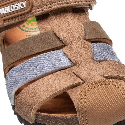 Сандалии БИО Pablosky для мальчика, коричневые фото 6