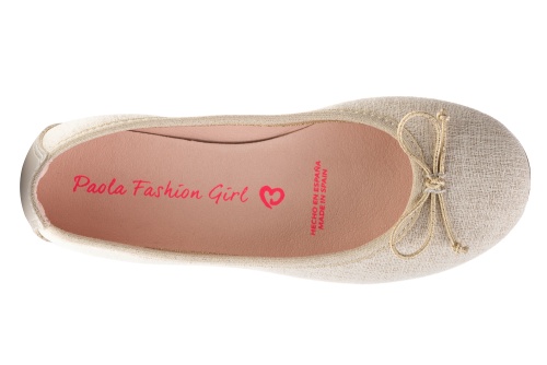 Туфли Paola для девочки, бежевые фото 4