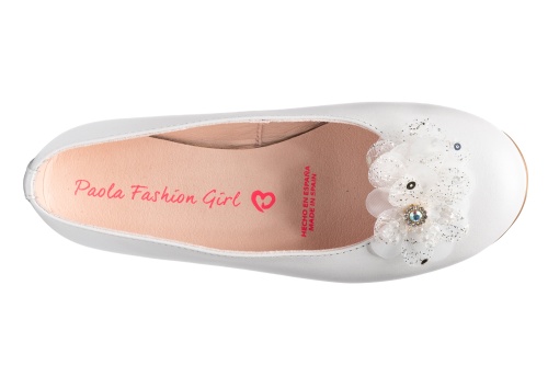 Туфли Paola для девочки, белые фото 8
