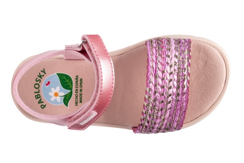 Босоножки Pablosky для девочки, розовые фото 4