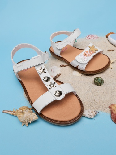 Босоножки Pablosky для девочки, белые фото 2