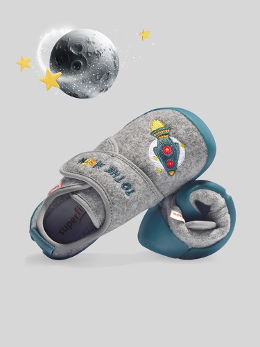 Тапочки Superfit для мальчика, серые фото 5