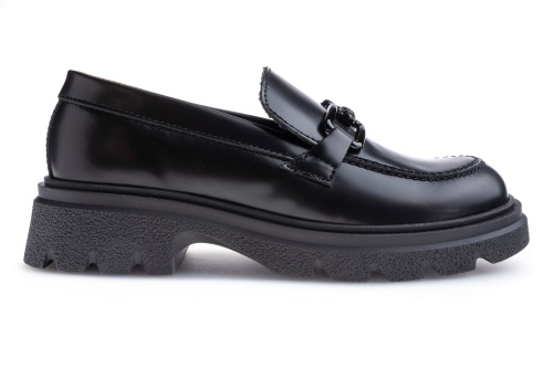 Лоферы PAOLA для девочки, чёрные фото 2