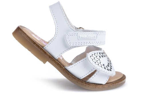 Босоножки Pablosky для девочки, белые фото 5