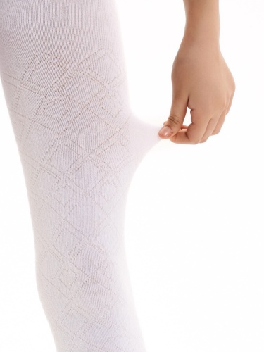 Колготки Pablosky для девочки, белые фото 3