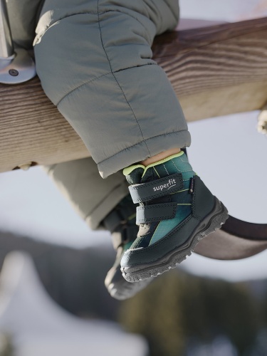 Ботинки Superfit для мальчика, зелёные фото 2